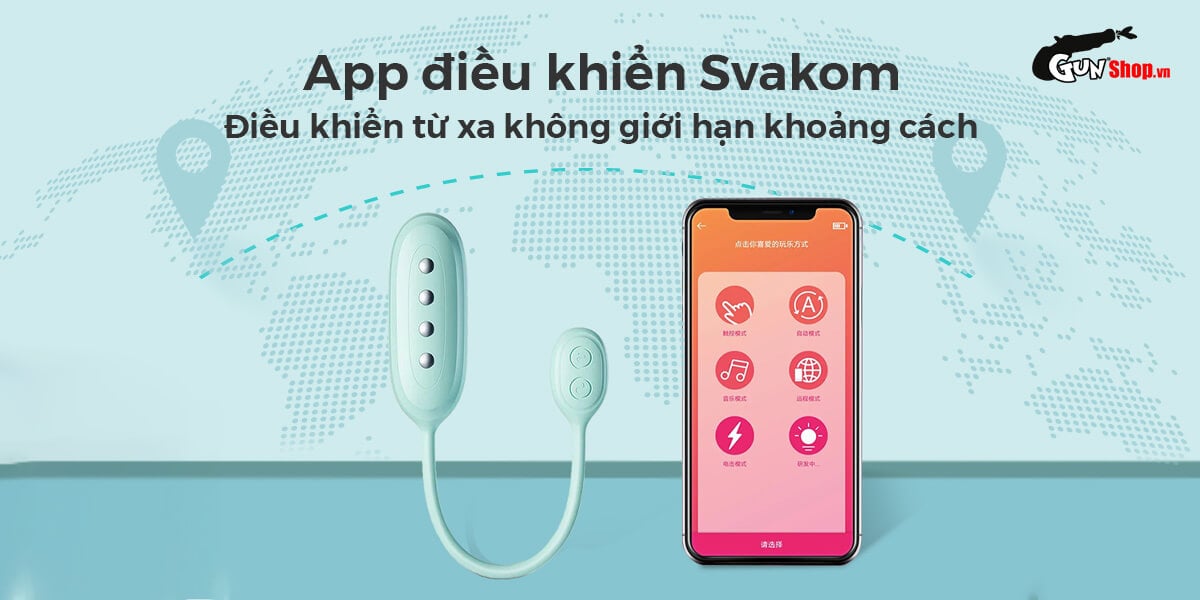 Trứng rung Svakom Viviana điều khiển app, kích thích mạnh, cao cấp