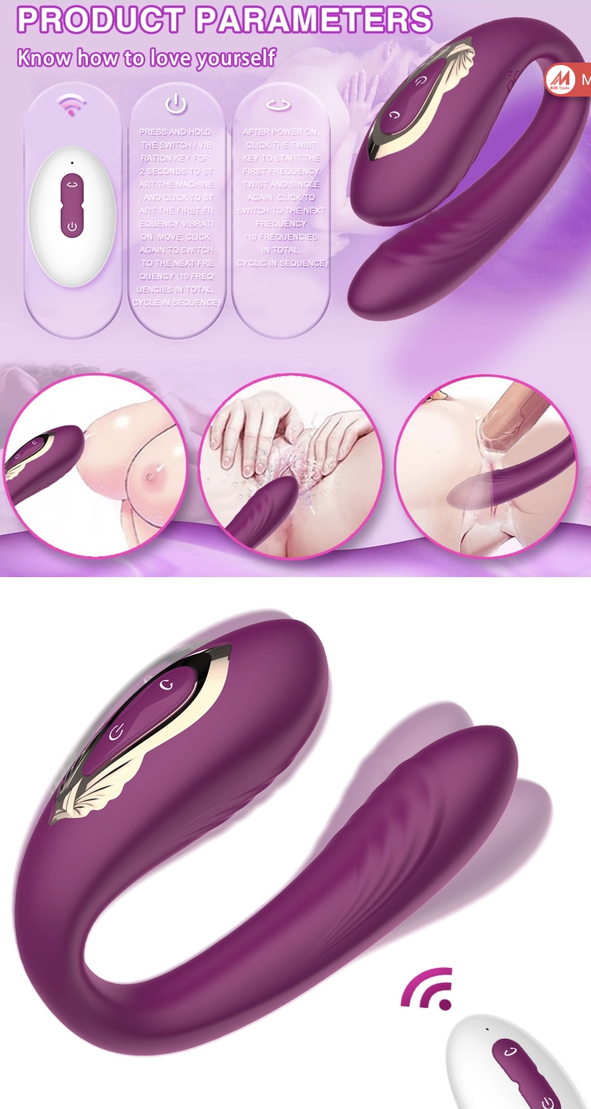 Trứng Rung Tình Yêu 2 Đầu Kích Thích Điểm G Cực Mạnh