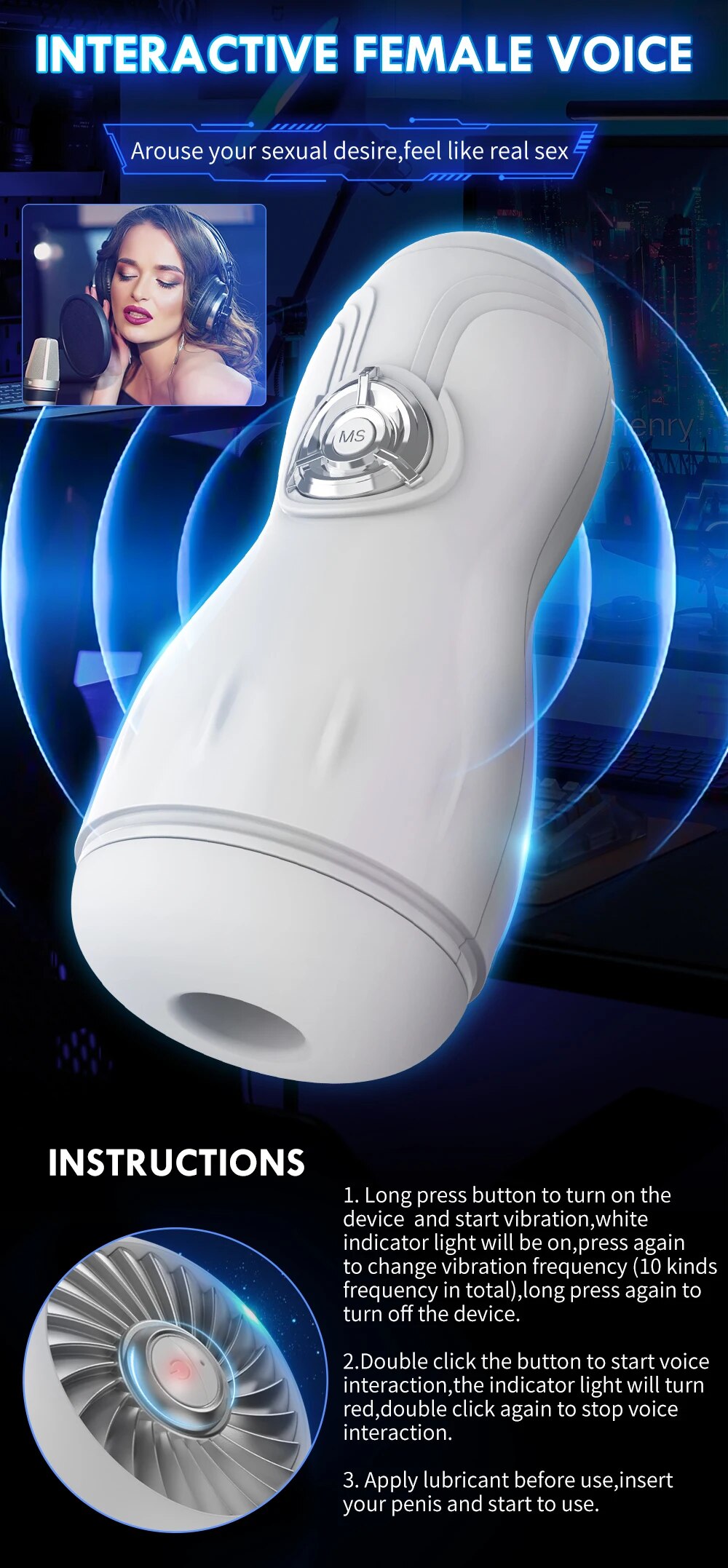 Máy Thủ Dâm Carl Tự Động Bú Mút Co Bóp Mạnh - Cực Khoái