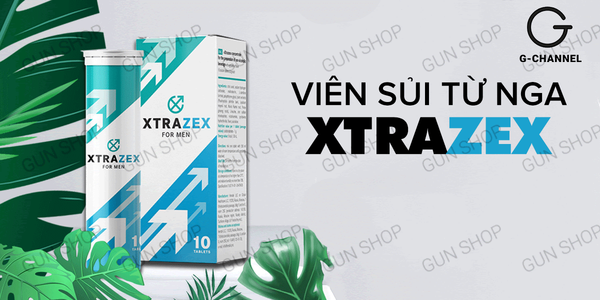 Viên sủi Xtrazex tăng cường sinh lý nam mạnh mẽ hộp 10 viên