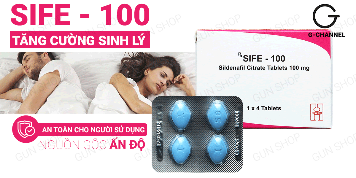 Viên uống cường dương Sife 100 tăng sinh lý mạnh mẽ hộp 4 viên Viên uống cường dương Sife 100 tăng sinh lý mạnh mẽ hộp 4 viên
