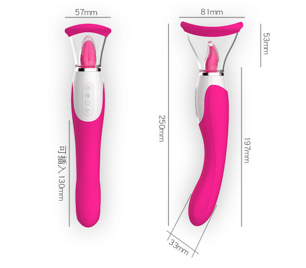 WISTONE lưỡi giả 2 đầu rung 17 chế độ cực mạnh kích thích