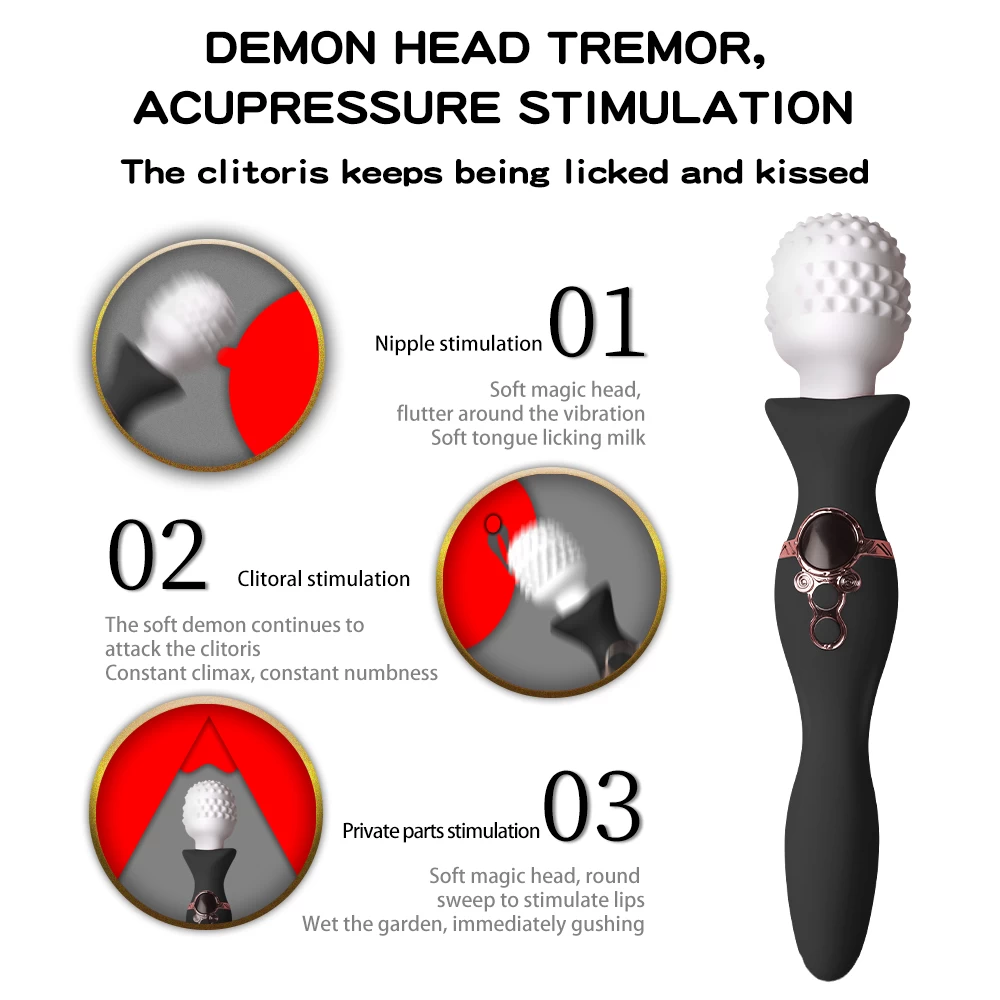 Chày rung Yeain Magic Wand 2 đầu mềm mại kích thích mê ly