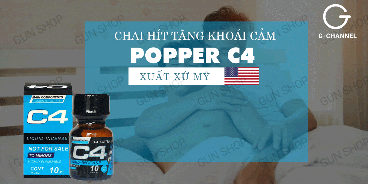 Popper C4 Blue 10ml USA chính hãng mạnh mẽ chất lượng cao
