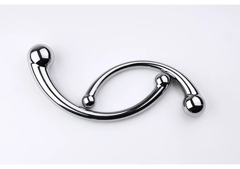  Bỏ sỉ Que inox hai đầu cong chữ C dụng cụ massage kích thích hậu môn tuyến tiền liệt hàng xách tay