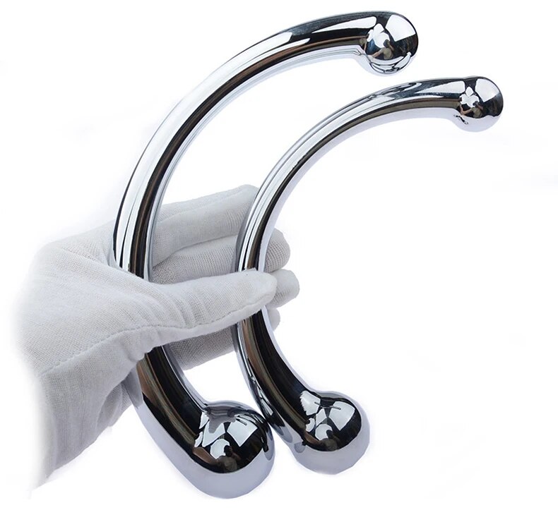  Bỏ sỉ Que inox hai đầu cong chữ C dụng cụ massage kích thích hậu môn tuyến tiền liệt hàng xách tay