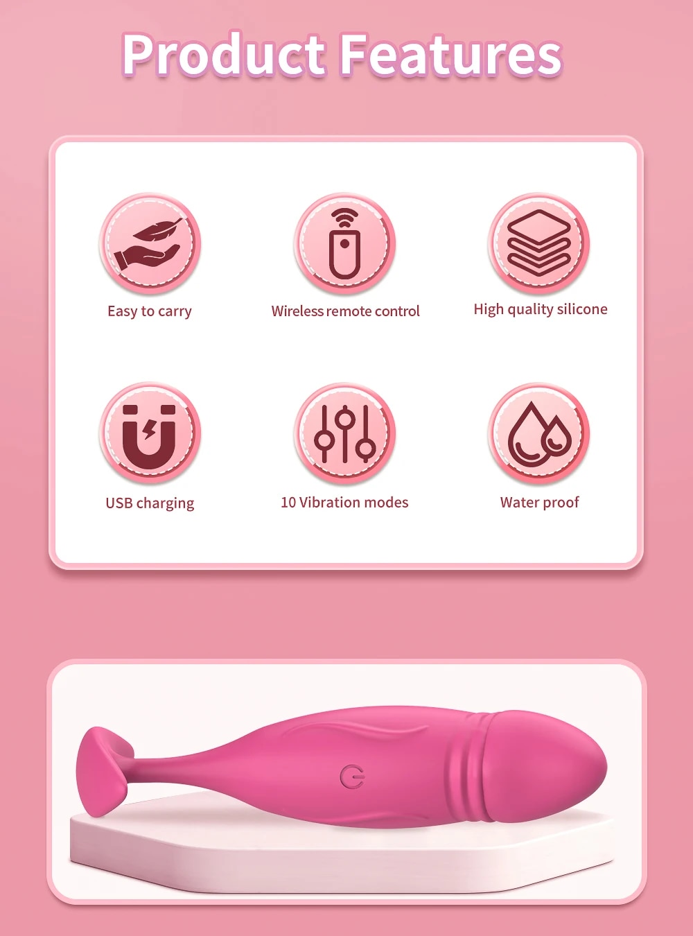  Giá sỉ Trứng rung tình yêu hình dương vật giả massage âm đạo hậu môn có remote loại tốt