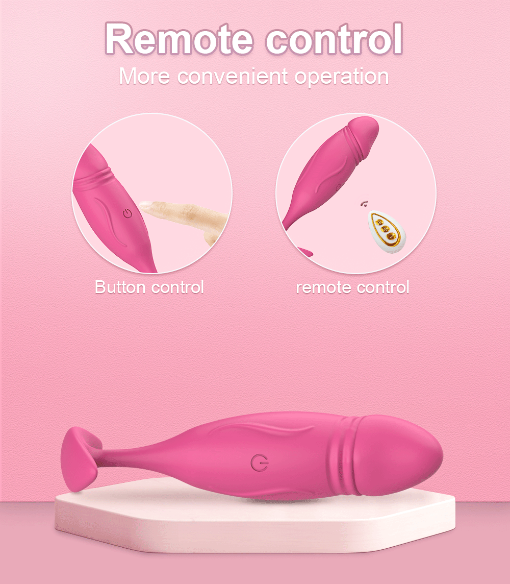  Giá sỉ Trứng rung tình yêu hình dương vật giả massage âm đạo hậu môn có remote loại tốt