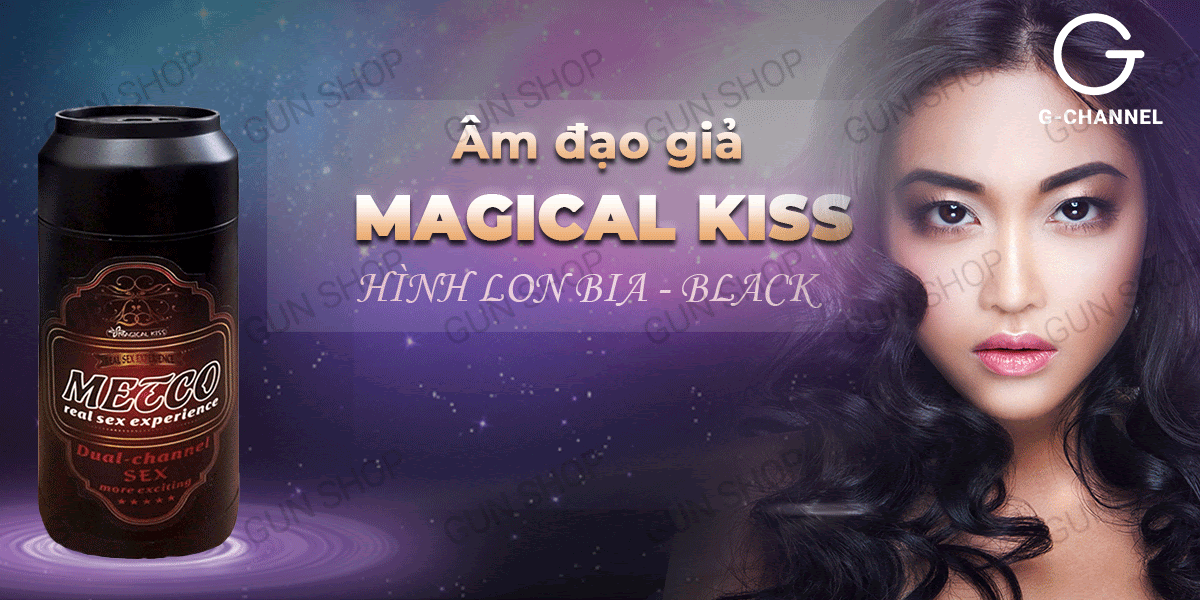 Sỉ Âm đạo giả ngụy trang hình lon bia - Magical Kiss - Black giá tốt Sỉ Âm đạo giả ngụy trang hình lon bia - Magical Kiss - Black giá tốt