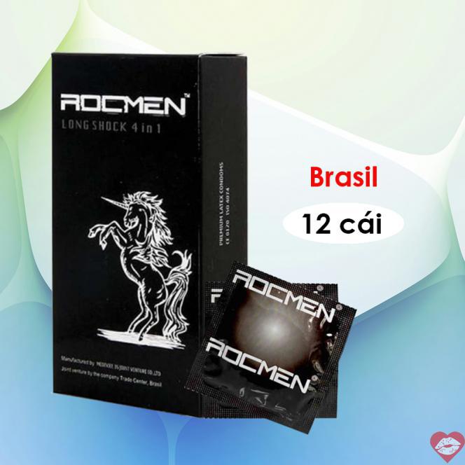 Bao cao su Rocmen Long Shock - Kéo dài thời gian - Hộp 12 cái