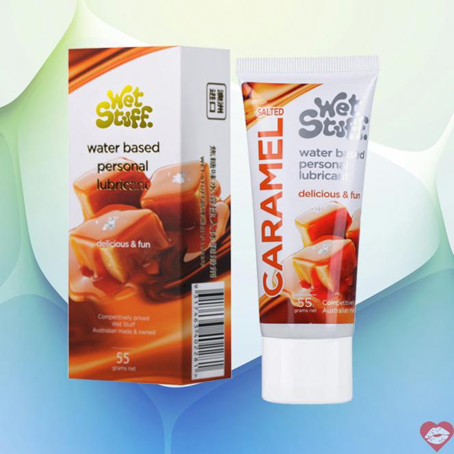 Gel bôi trơn Caramel Salted vị mặn nếm được dùng cho quan hệ miệng