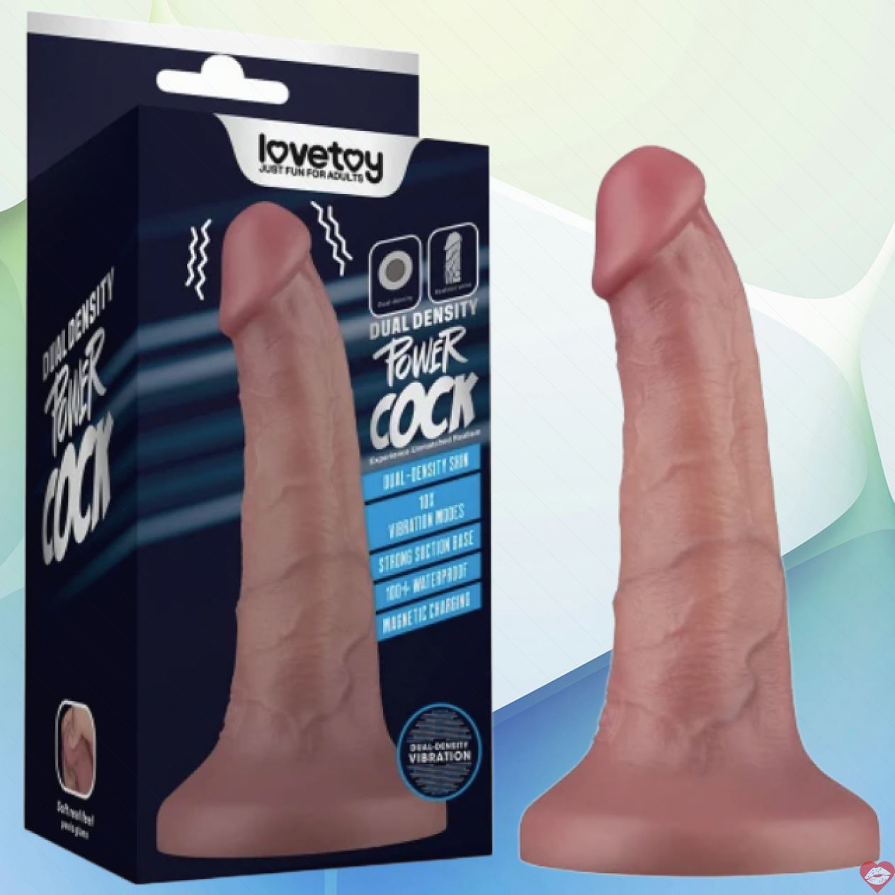 Dương Vật Giả Dính Tường 6 Inch Rung Chân Thực - Lovetoy 