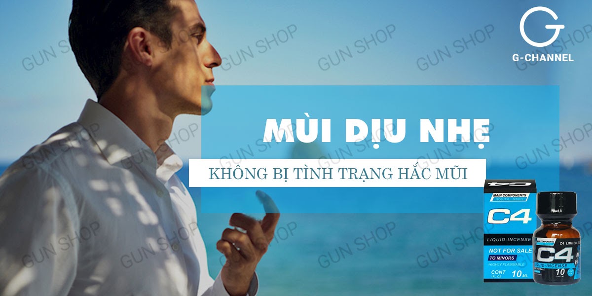 Popper C4 Blue 10ml USA chính hãng mạnh mẽ chất lượng cao