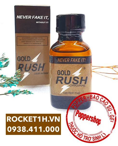 Popper Gold Rush 30ml – Tinh Dầu Kích Thích Phê Nhẹ Đẳng Cấp