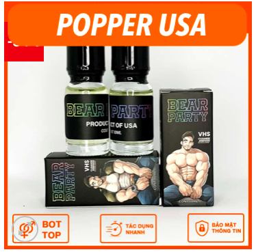 Popper Bear Party 10ml - Kích Thích Mạnh - Hàng Chính Hãng