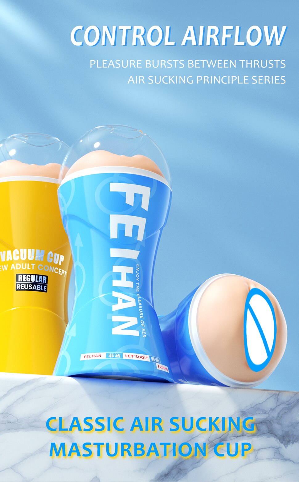  Review Âm đạo giả FeiHan VaCuum Cup hút chân không cốc thủ dâm tự sướng cho nam loại tốt