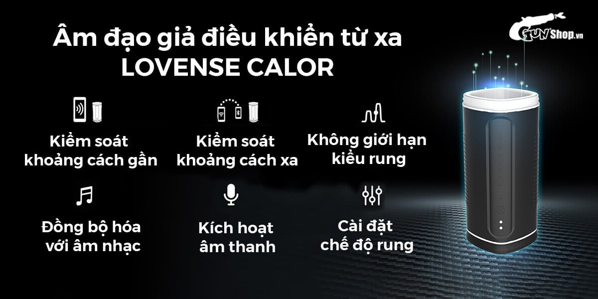  Nhập sỉ Âm đạo giả đa năng Lovense Calor điều khiển qia app ứng dụng điện thoại tốt nhất