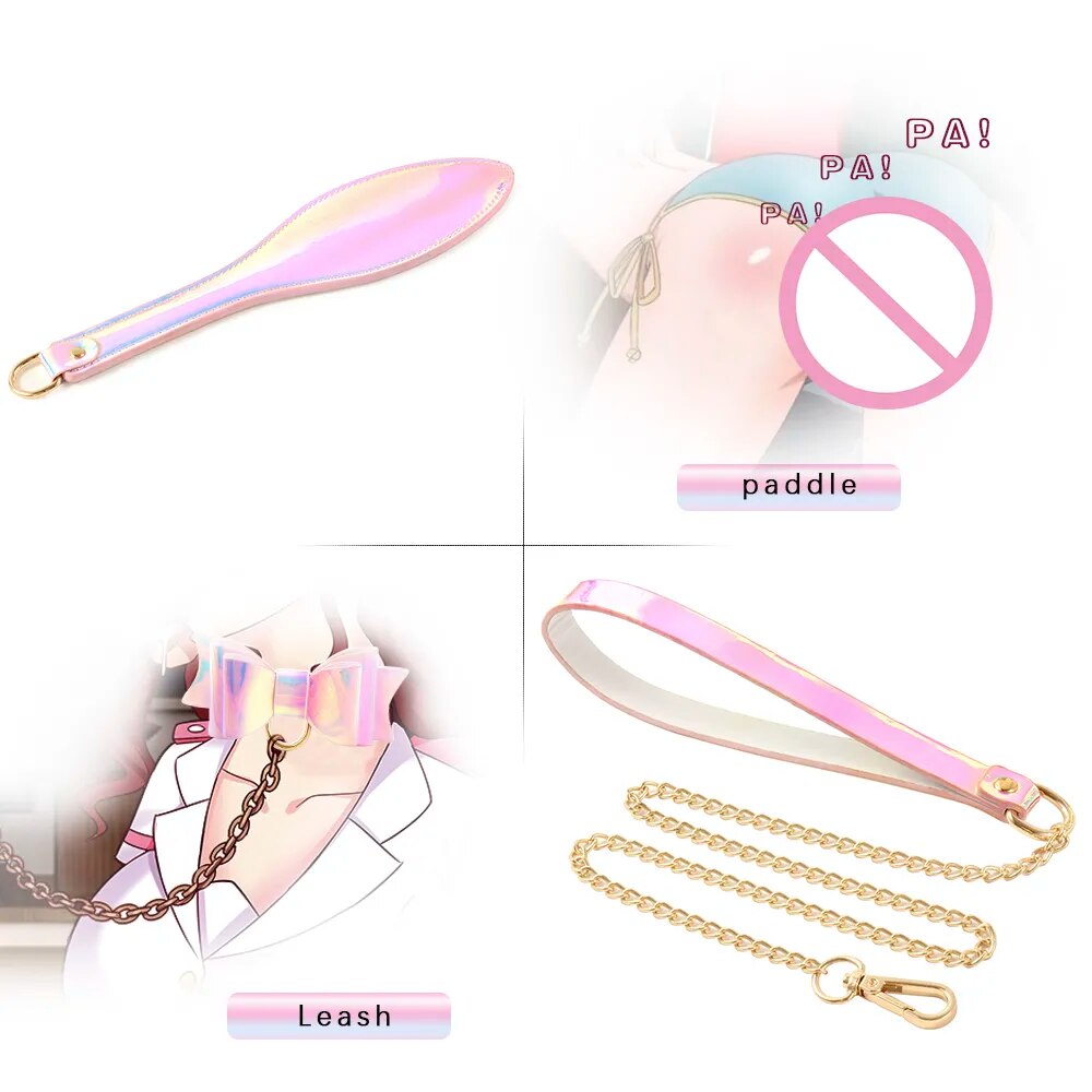  Mua Bộ 5 món đồ chơi BDSM laze phát sáng Gậy Đánh Móc Tay Khoá Cổ Khoá Hàm Bịt Mắt giá rẻ