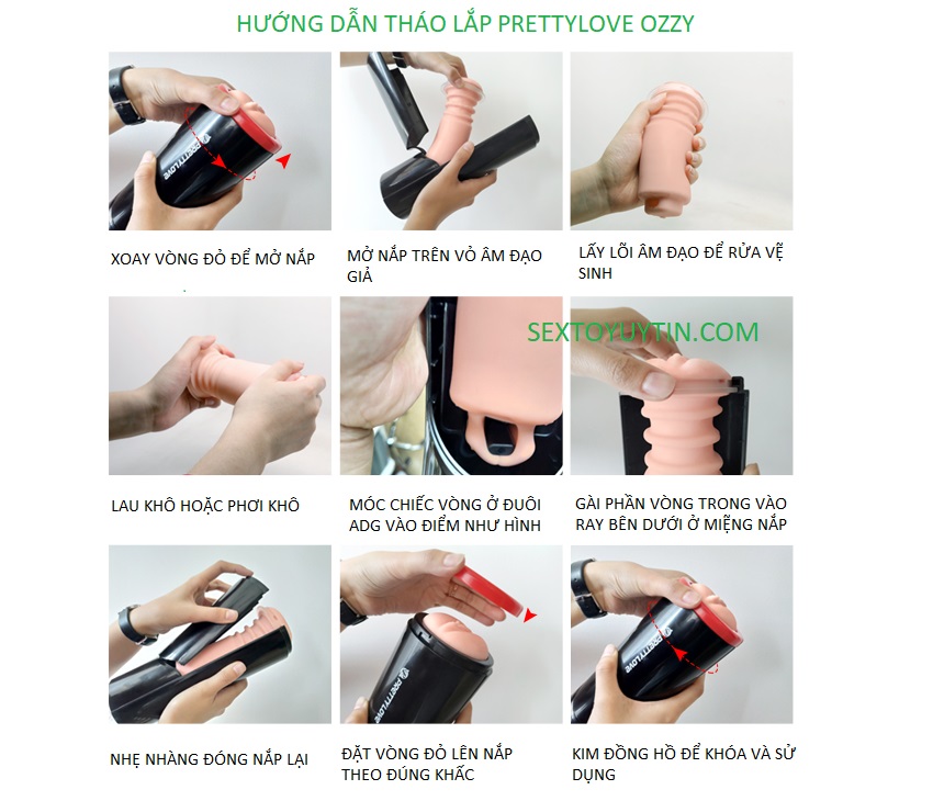  Bán Âm đạo giả giống thật tự thụt Prettylove Ozzy hàng xách tay