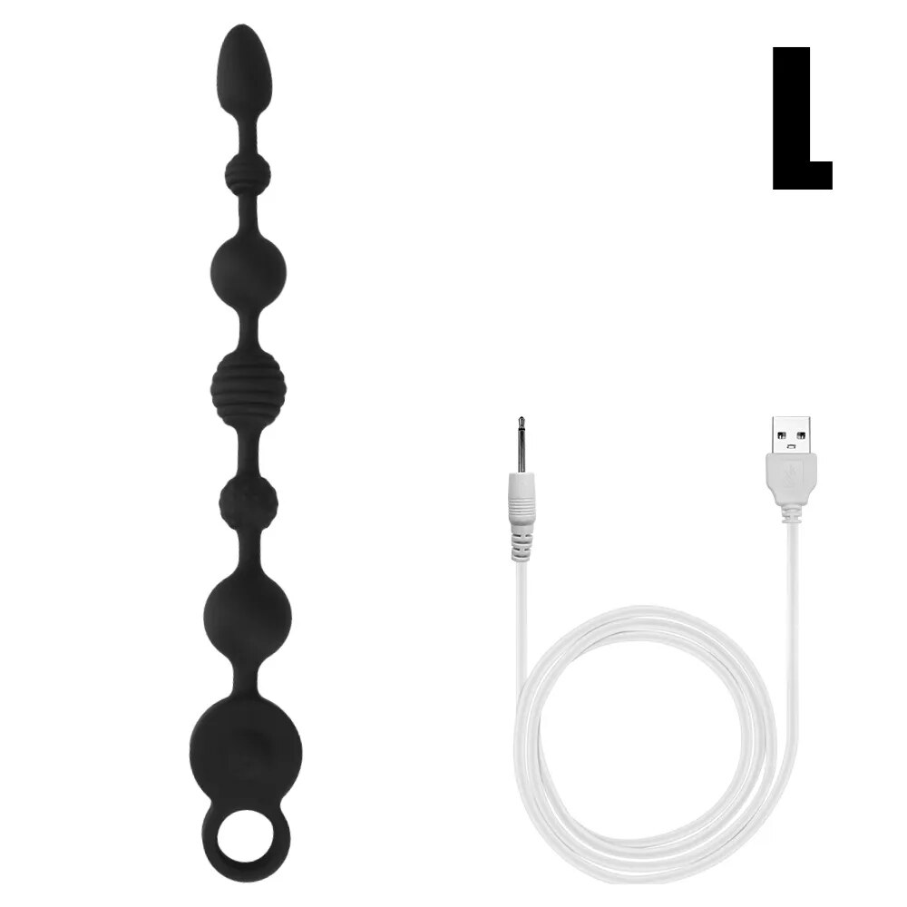  Review Que rung dạng chuỗi Dildo màu đen 35/43cm kích thích hậu môn chính hãng