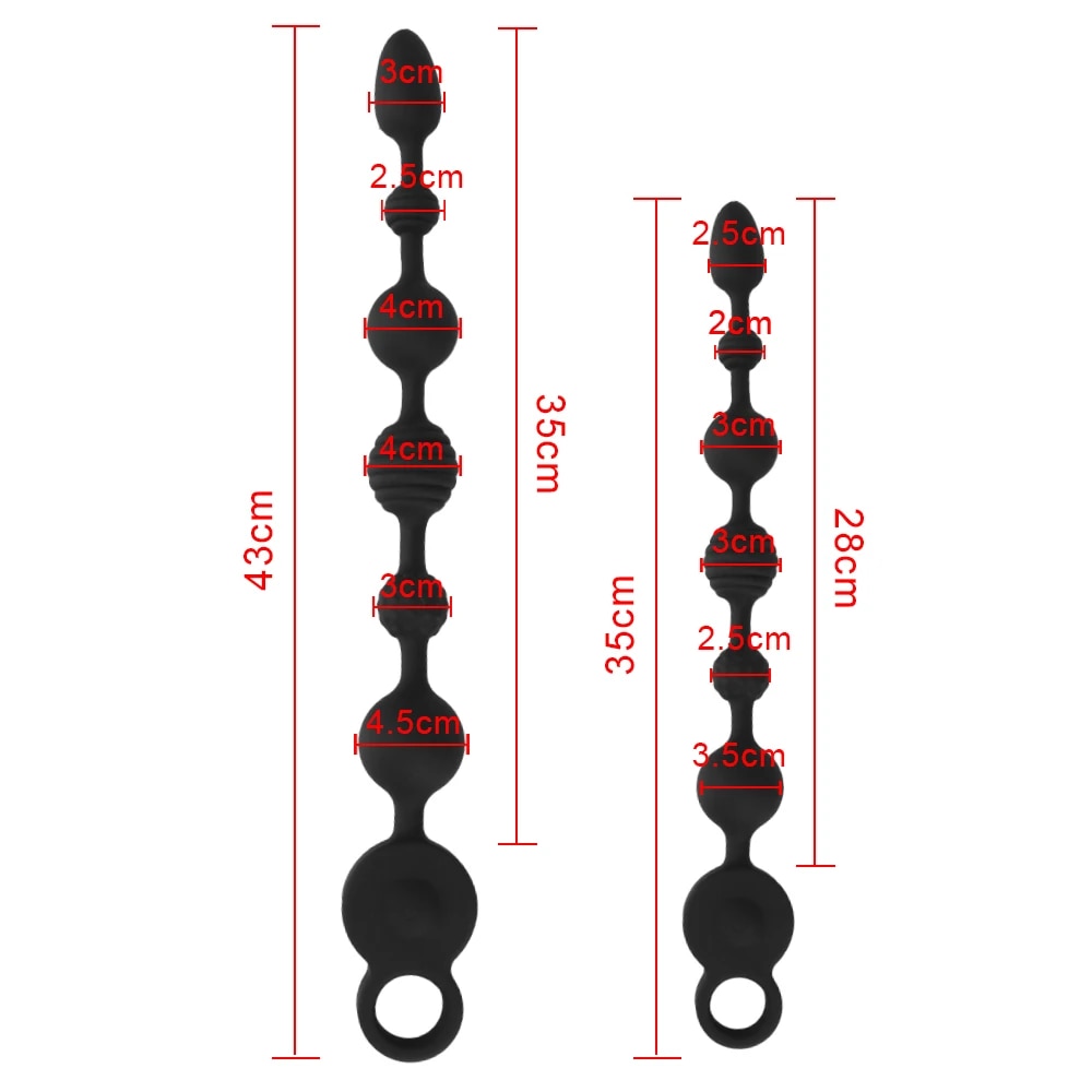  Review Que rung dạng chuỗi Dildo màu đen 35/43cm kích thích hậu môn chính hãng