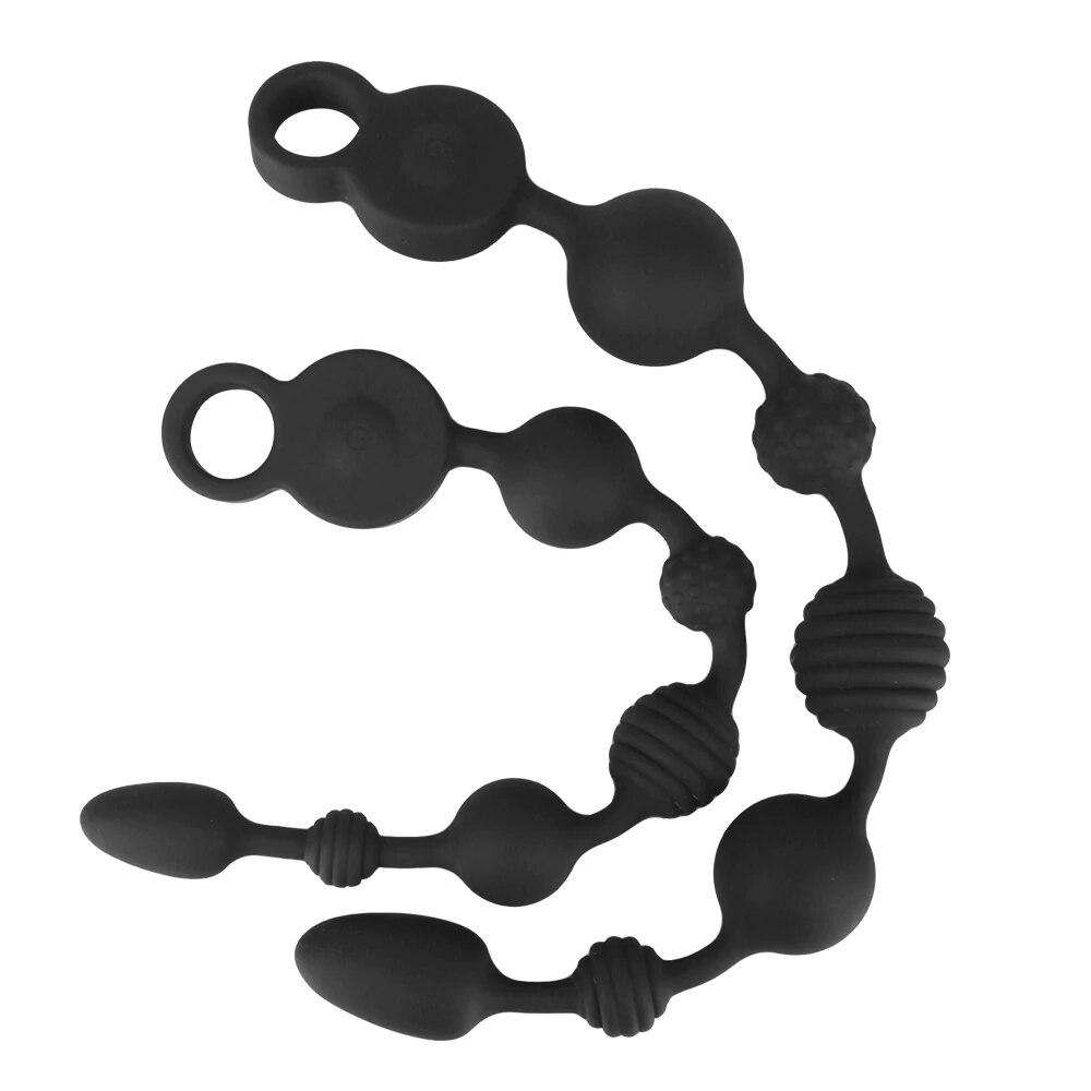  Review Que rung dạng chuỗi Dildo màu đen 35/43cm kích thích hậu môn chính hãng