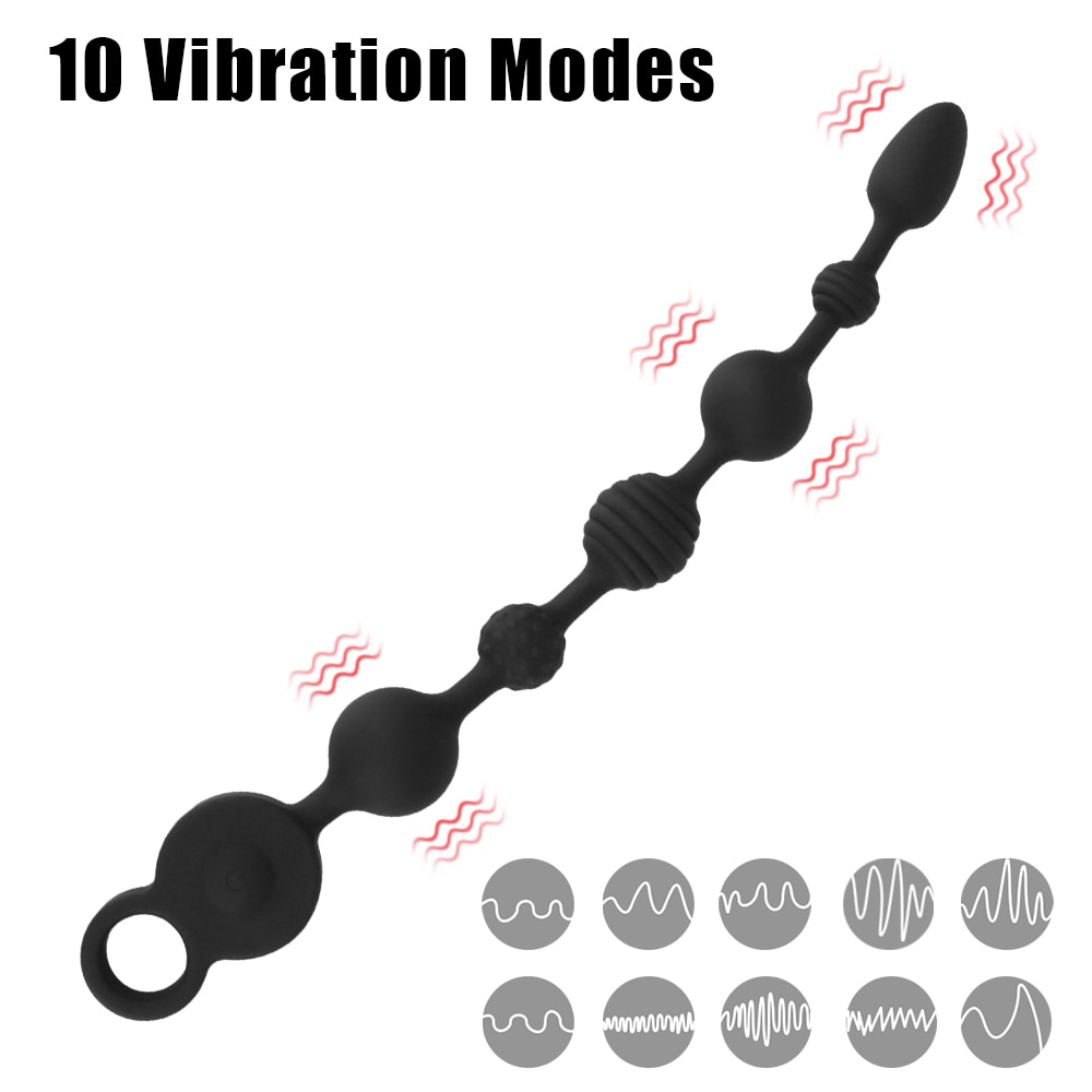  Review Que rung dạng chuỗi Dildo màu đen 35/43cm kích thích hậu môn chính hãng