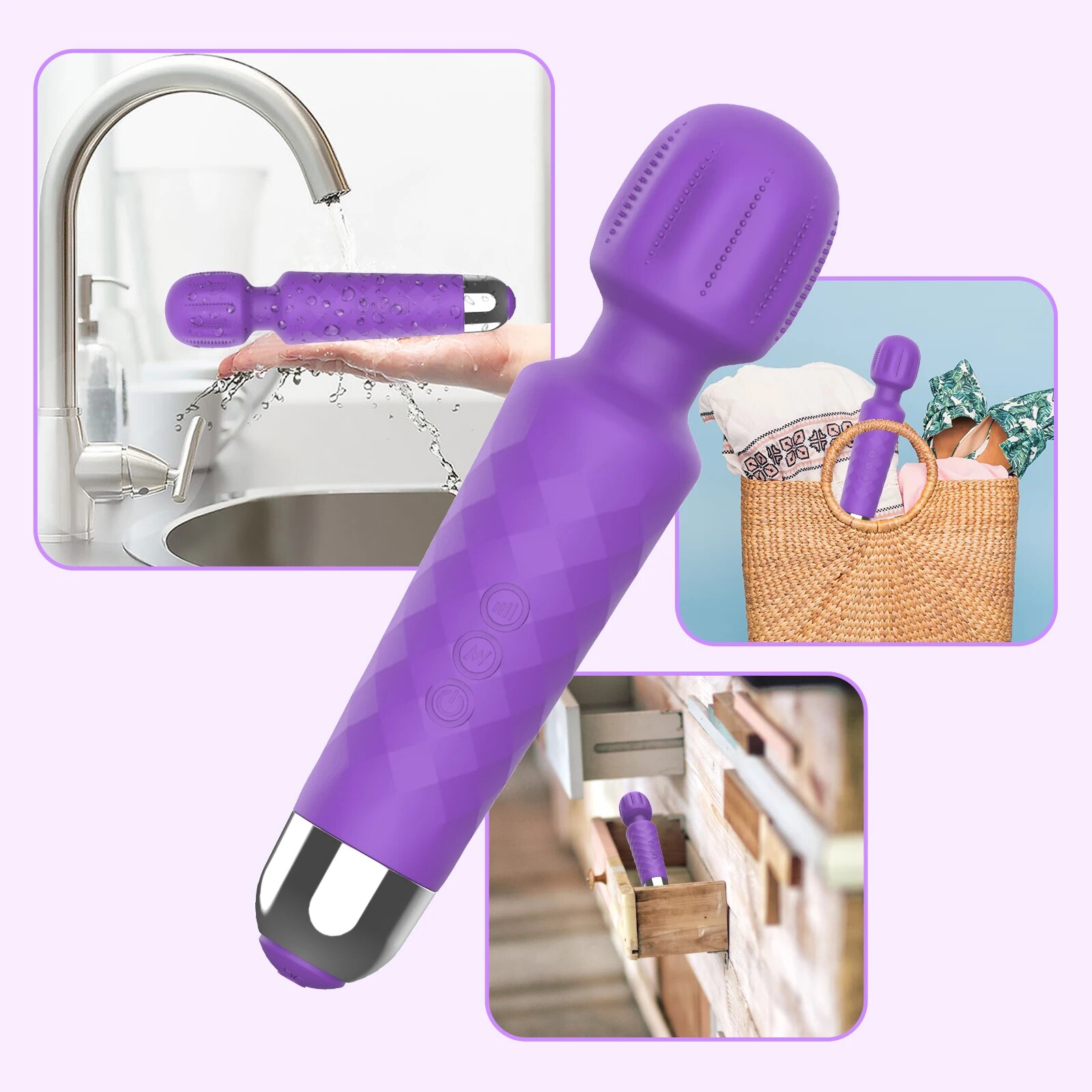  Bán Chày rung tình yêu Safiman Vibrator Magic Wand gai nổi kích thích điểm G nhập khẩu
