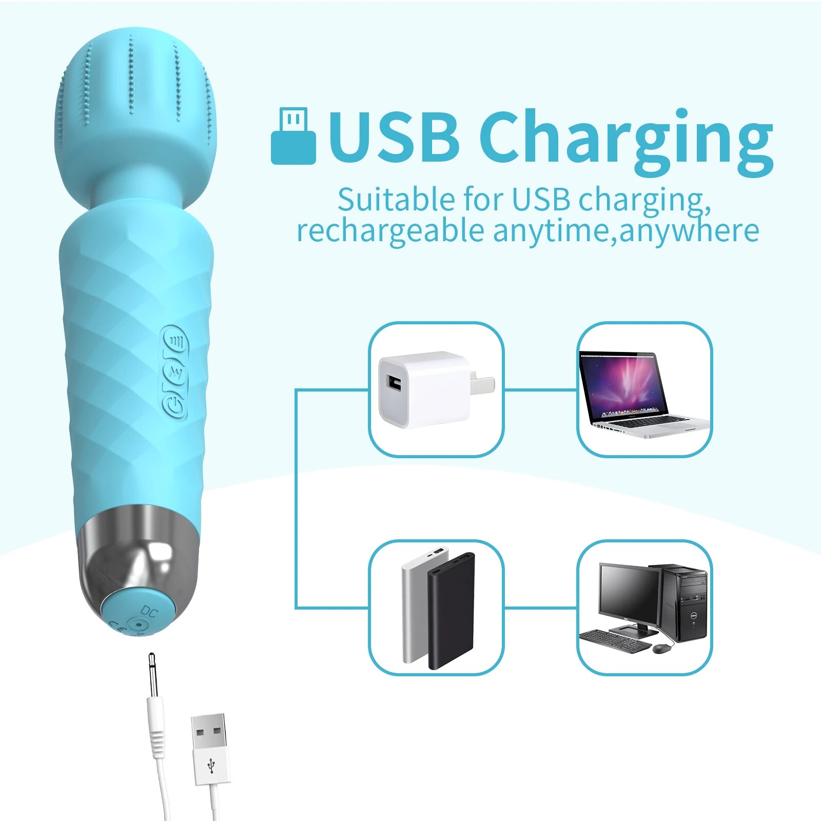  Bán Chày rung tình yêu Safiman Vibrator Magic Wand gai nổi kích thích điểm G nhập khẩu