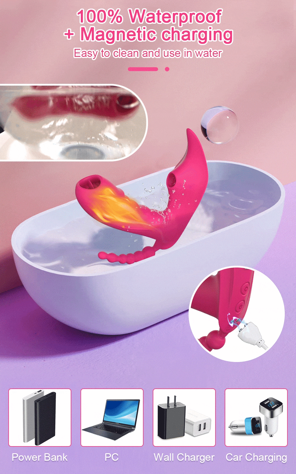 Cung cấp Dương vật giả 3 trong 1 Love Spouse rung liếm hút kết nối Bluetooth điều khiển qua app giá tốt