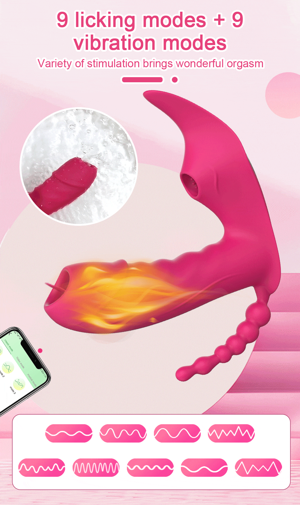 Cung cấp Dương vật giả 3 trong 1 Love Spouse rung liếm hút kết nối Bluetooth điều khiển qua app giá tốt