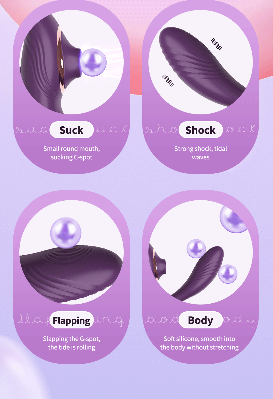 Máy Massage 2 Đầu Becky Rung Bú Hút - Tăng Khoái Cảm Cực Đỉnh