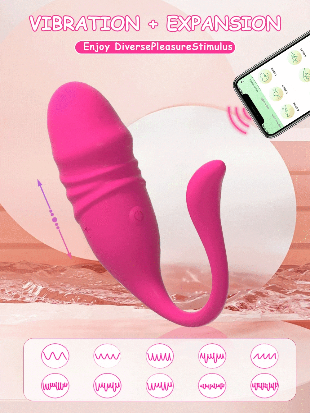  Đại lý Trứng rung tình yêu 2 đầu rung thụt điều khiển từ xa qua app loại tốt