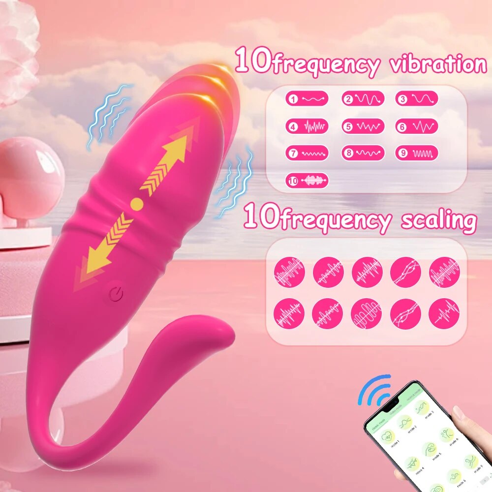  Đại lý Trứng rung tình yêu 2 đầu rung thụt điều khiển từ xa qua app loại tốt