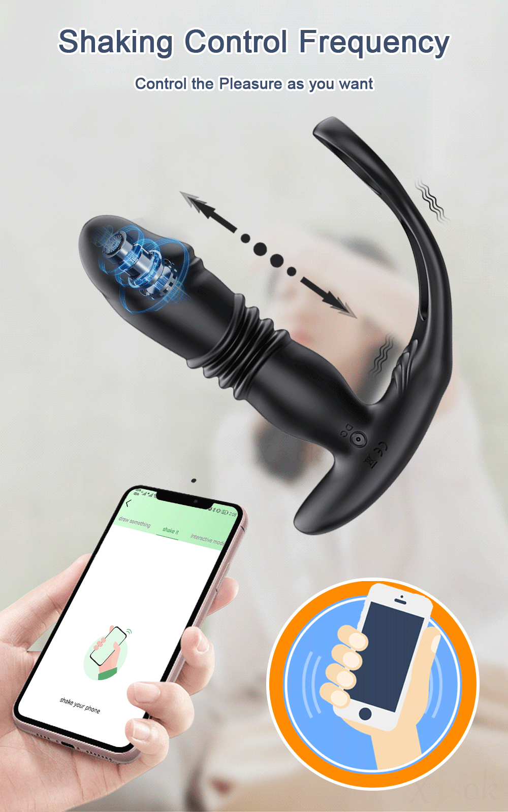  Giá sỉ Que rung kích thích hậu môn Love Spouse rung thụt điều khiển qua app cao cấp