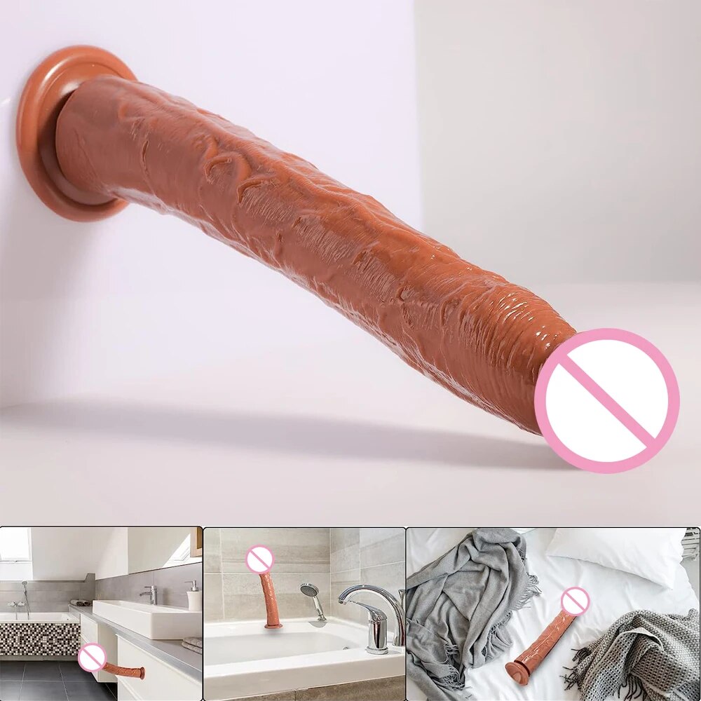 Cung cấp Dương vật giả dính tường giống thật kích cỡ lớn size 13 inch silicon siêu mềm mới nhất