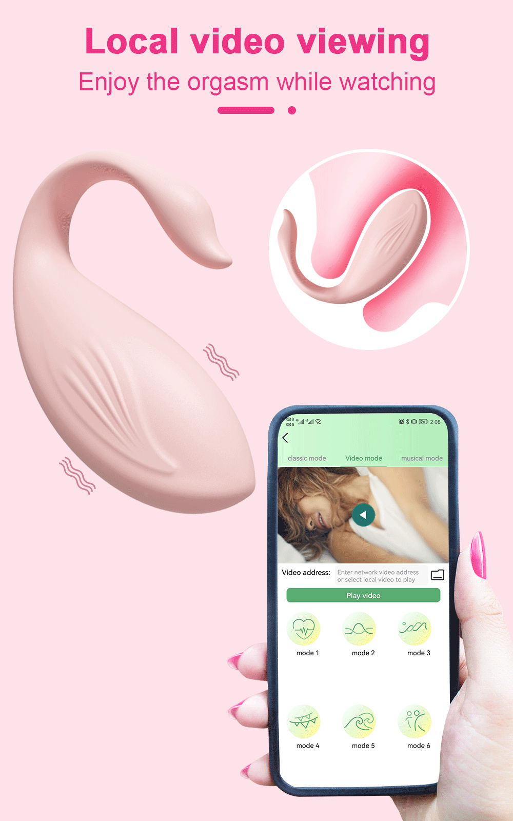  Kho sỉ Trứng rung bluetooth Love Spouse điều khiển qua app điện thoại hình thiên nga hàng mới về