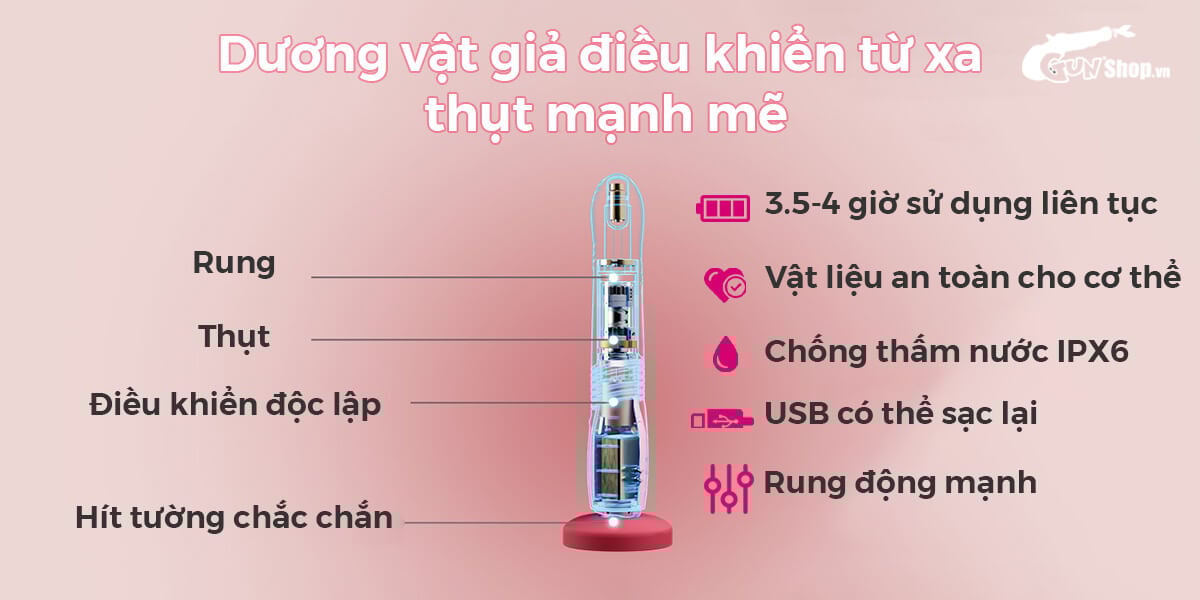  Cửa hàng bán Dương vật giả đa năng Lovense Gravity điều khiển qua app điện thoại giá rẻ