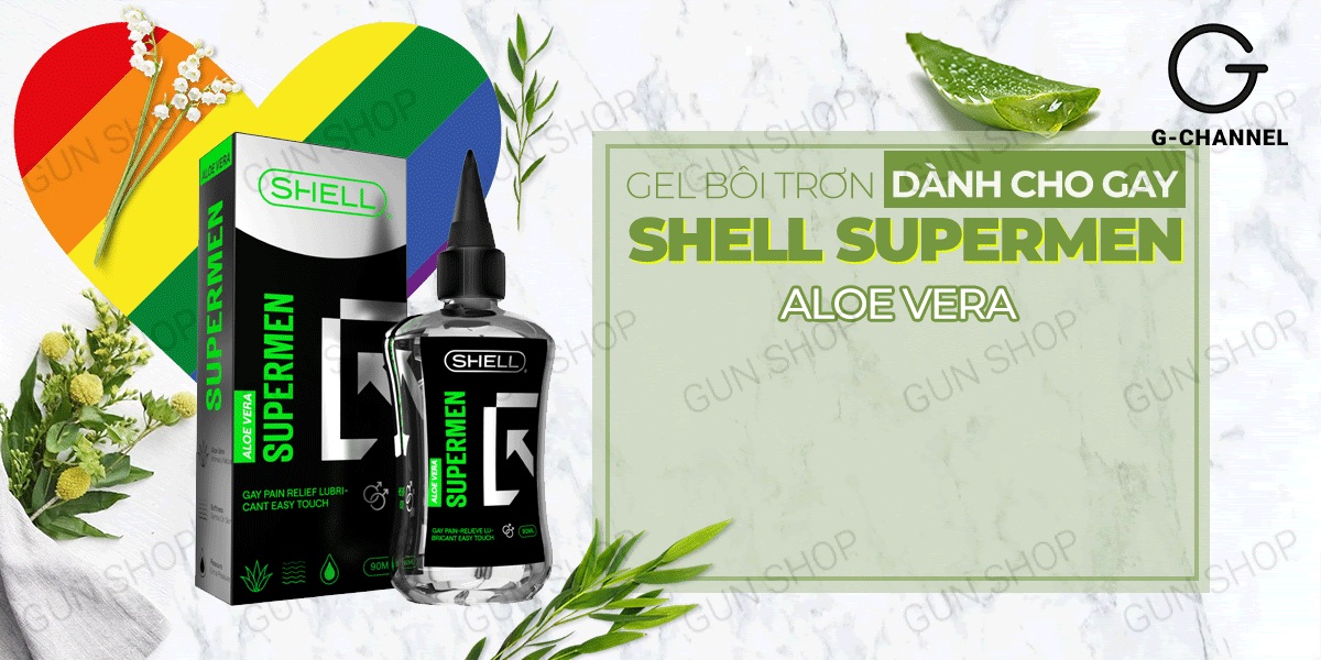 Mua Gel bôi trơn hậu môn tinh chất lô hội - Shell Supermen Aloe Vera - Chai 90ml tốt nhất Mua Gel bôi trơn hậu môn tinh chất lô hội - Shell Supermen Aloe Vera - Chai 90ml tốt nhất
