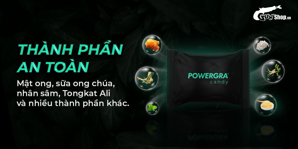  So sánh Kẹo bạc hà Powergra Mint Energy tăng cường sinh lý nam giới - Hộp 10 viên hàng mới về