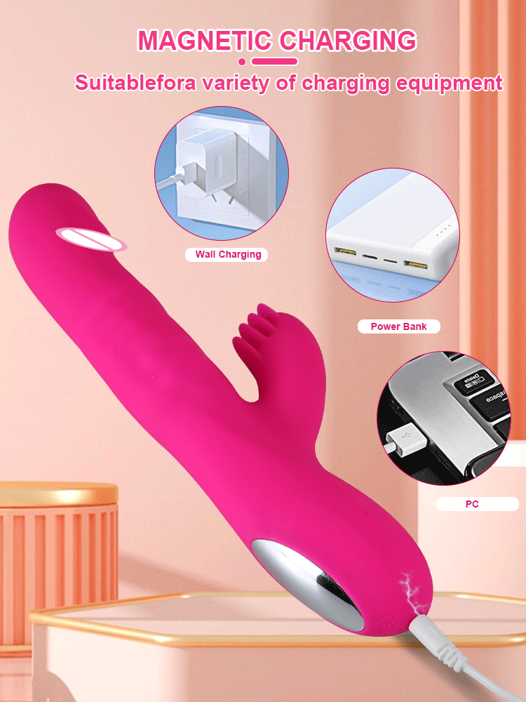  Nhập sỉ Dương vật giả đa năng rung thụt có bi xoay tròn kèm nhánh phụ liếm giá rẻ