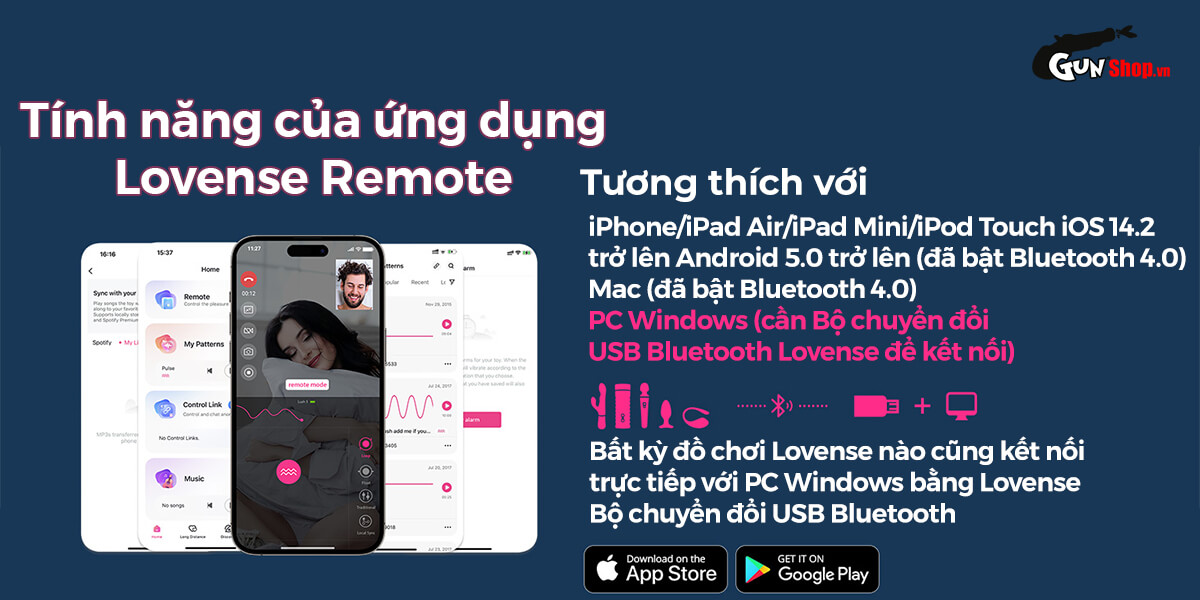  Phân phối Vòng đeo dương vật Lovense Gush điều khiển qua app tăng khoái cảm có tốt không?