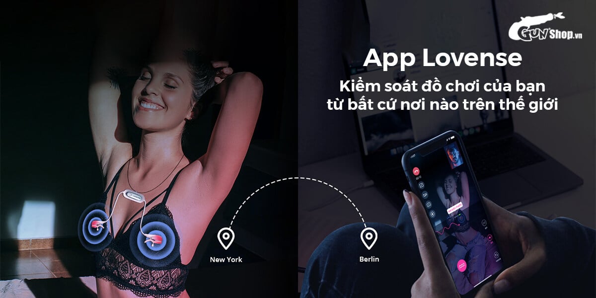 Cung cấp Máy massage kẹp vú Lovense Gemini điều khiển qua app kích thích điểm G giá rẻ