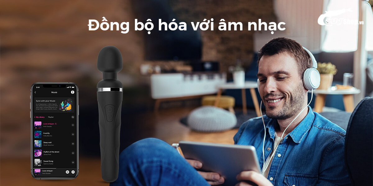 Chày rung Lovense Domi 2 không dây, điều khiển app, kích thích mạnh