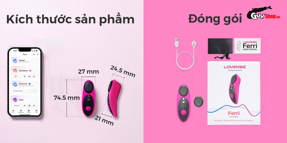 Lovense Ferri máy rung điểm G gắn quần lót cực mạnh kích thích