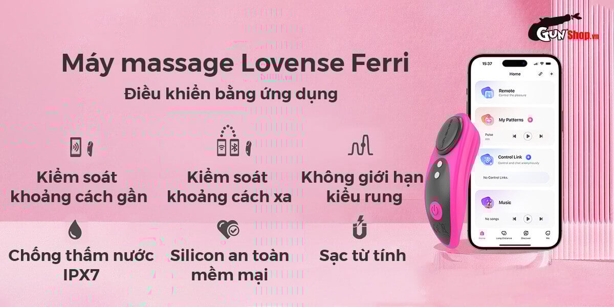 Lovense Ferri máy rung điểm G gắn quần lót cực mạnh kích thích