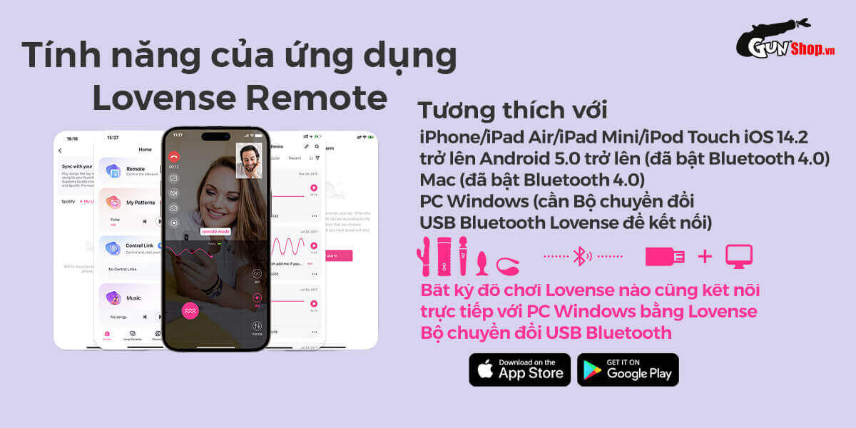 Máy massage Lovense Hyphy 2 đầu kích thích điểm G dễ dùng