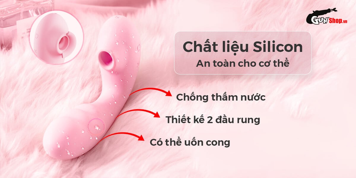  Giá sỉ Máy massage Svakom Zemalia Tana 2 đầu rung bú hút toả nhiệt uốn cong giá tốt