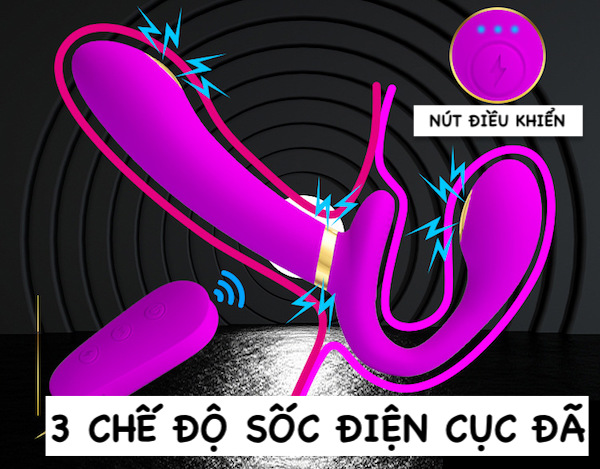  Cửa hàng bán Dương vật giả 2 đầu rung và sốc điện dùng sạc - Pretty Love Thunderbird giá tốt