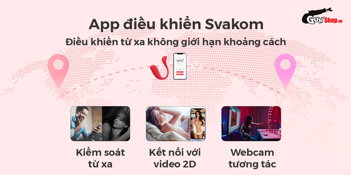  Giá sỉ Trứng rung 2 đầu Svakom Phoenix Neo 2 điều khiển qua app điện thoại mới nhất